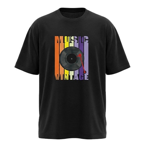 חולצת אוברסייז גברים Music Vintage