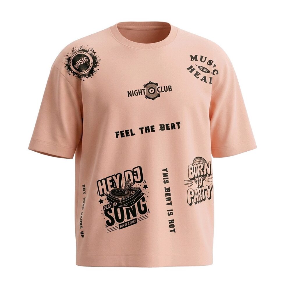 חולצת אוברסייז גברים Feel The Beat