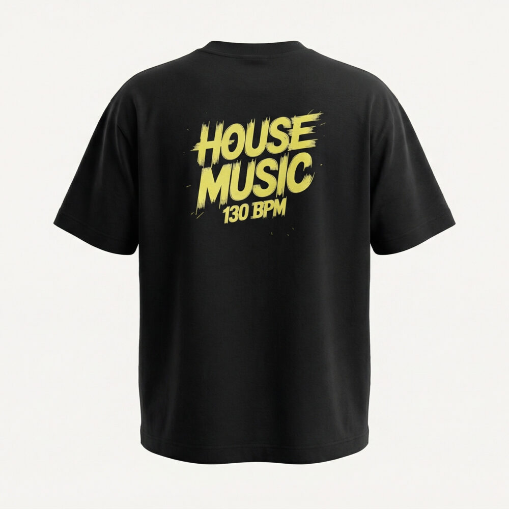 חולצת Tshirt אוברסייז  House/Pap Music BPM