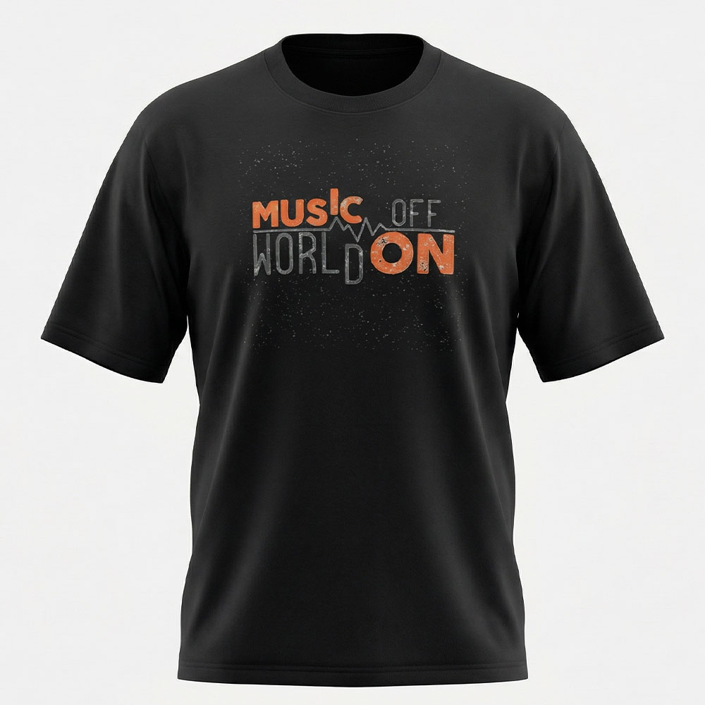 חולצה אוברסייז לגברים Music פנים