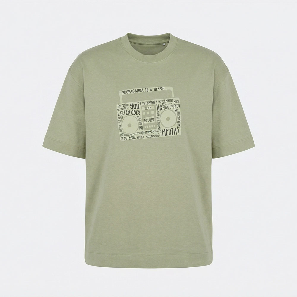 חולצה אוברסייז מעוצב radio tape‏ רידם דיזיין