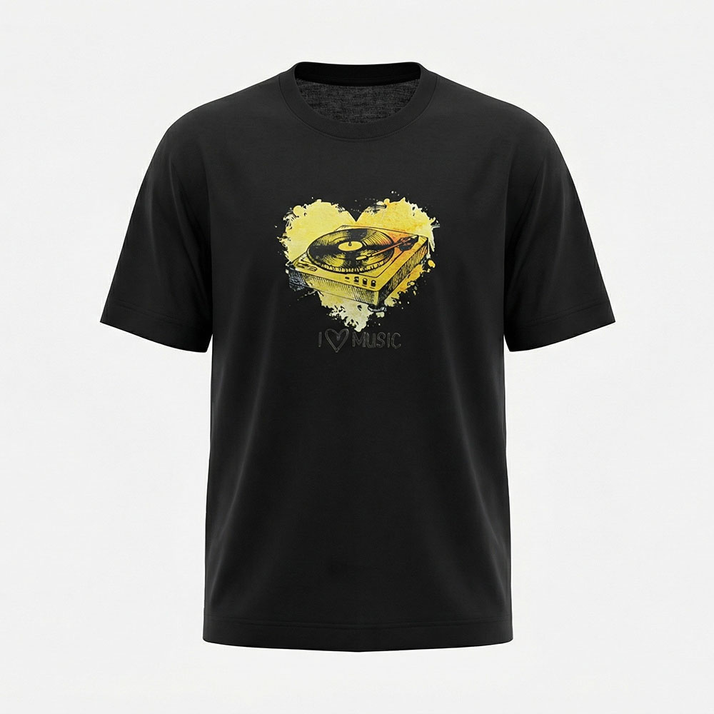 חולצת אוברסייז I Love Music 1