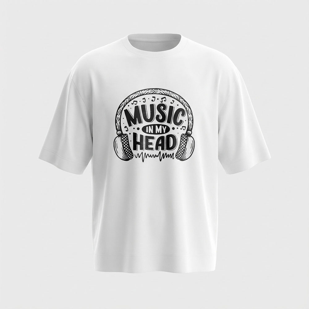 חולצת אוברסייז Music In My Head