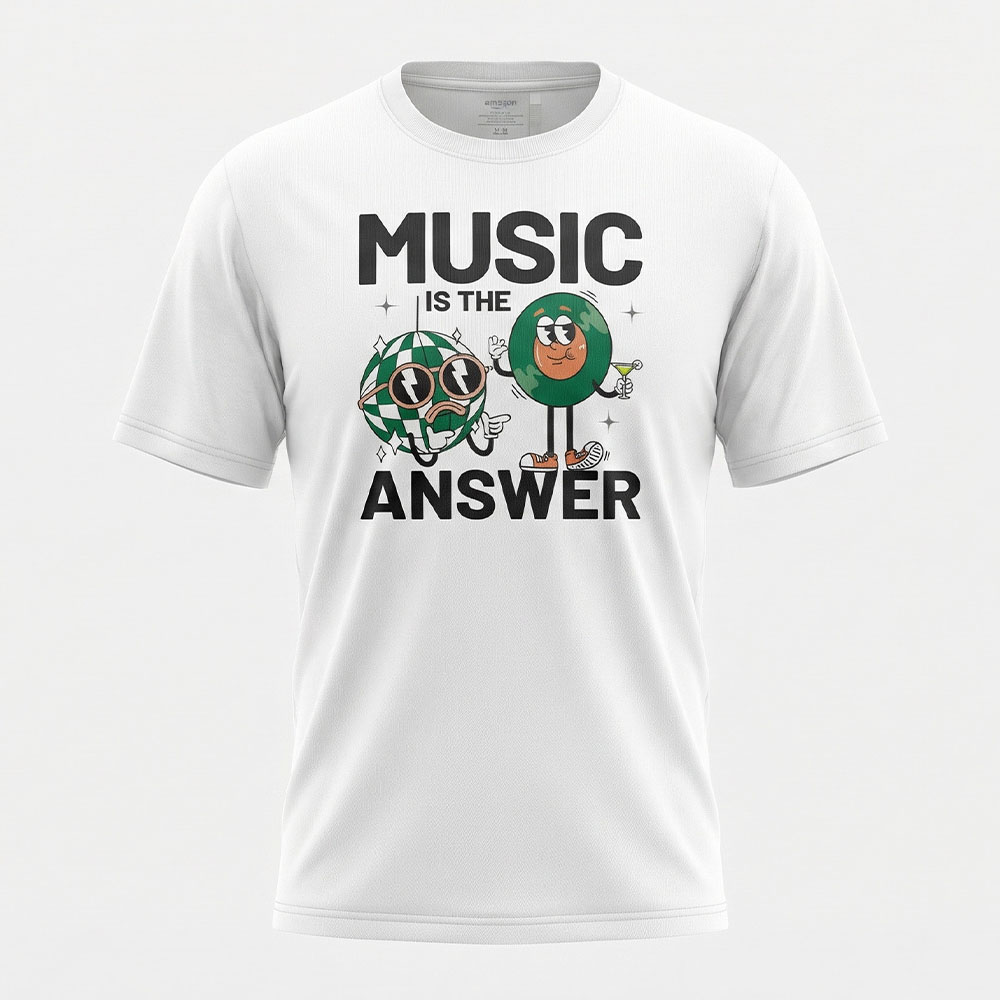 חולצת אוברסייז Music Is The Answer