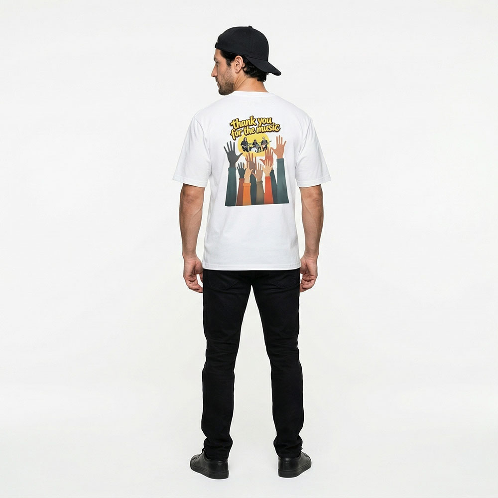 חולצת אוברסייז Thank You For The Music דומגן אחורי