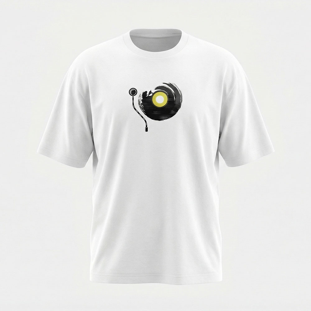 חולצת אוברסייז Vinyl Record פנים
