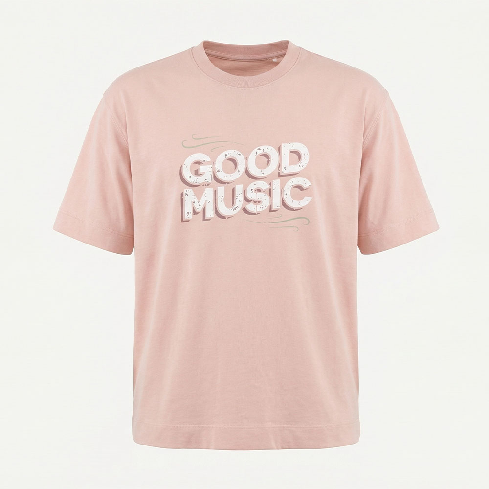 חולצת אוברסייז good music וייב מוזיקלי נקי