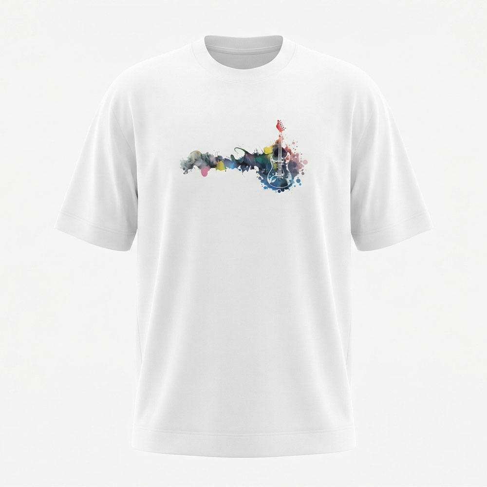 חולצת אוברסייז לגברים גיטרה