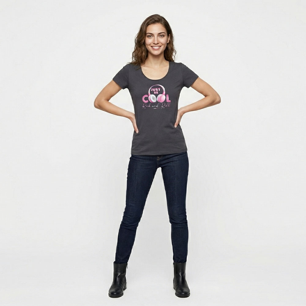 חולצת נשים Just Be Cool Rock and Roll MODAL