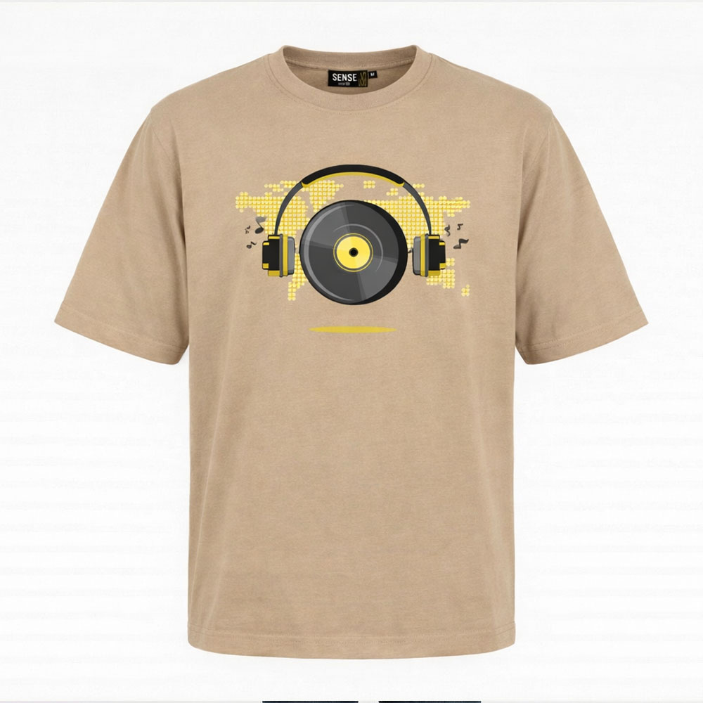 חולצת אוברסייז Vinyl Headphones