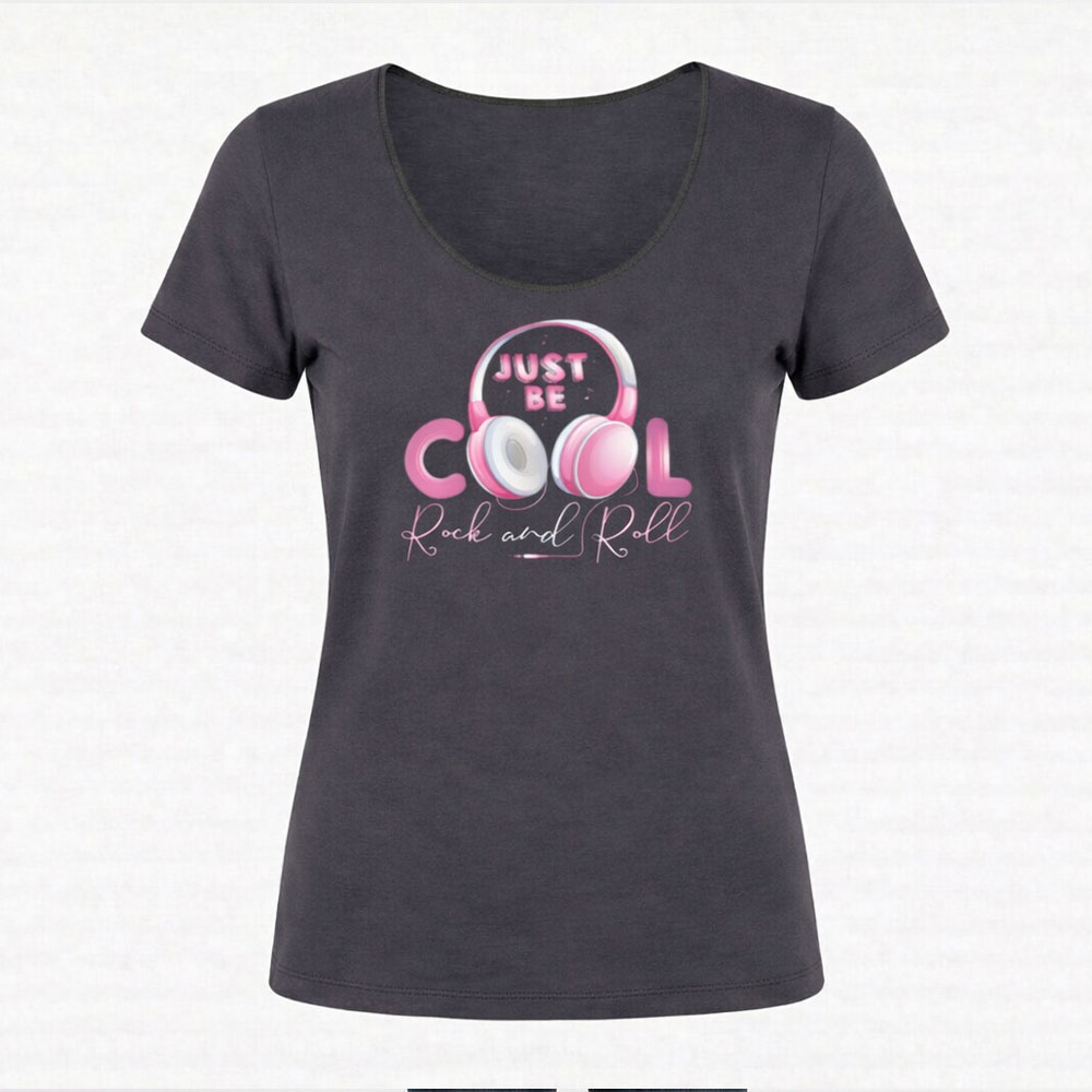 חולצת נשים Just Be Cool Rock and Roll