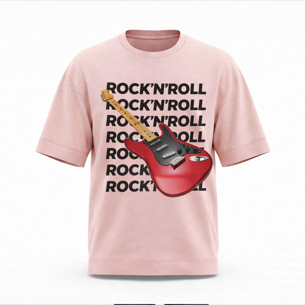 חולצת אוברסייז RocknRoll Guitar