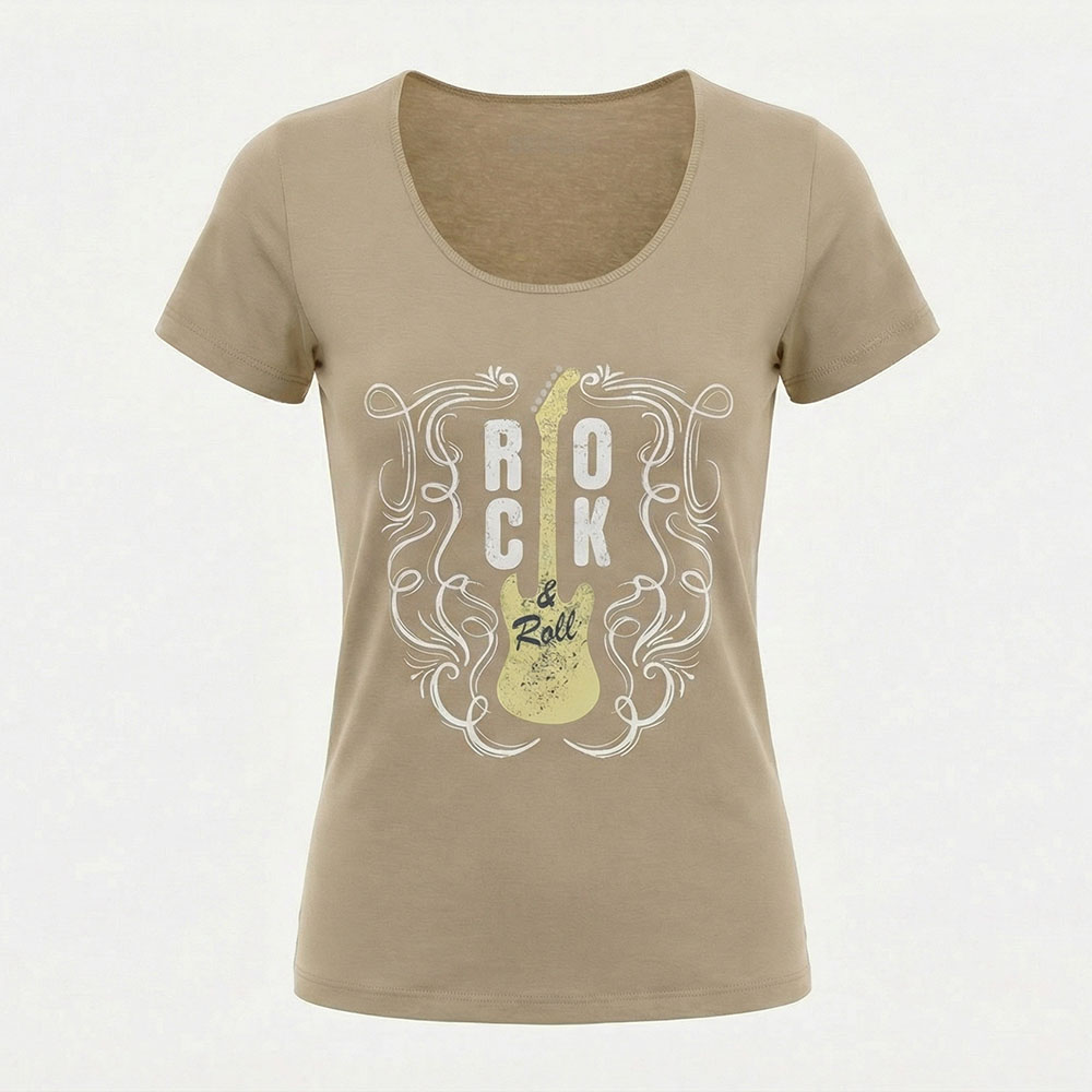 חולצת נשים Rock And Roll Guitar