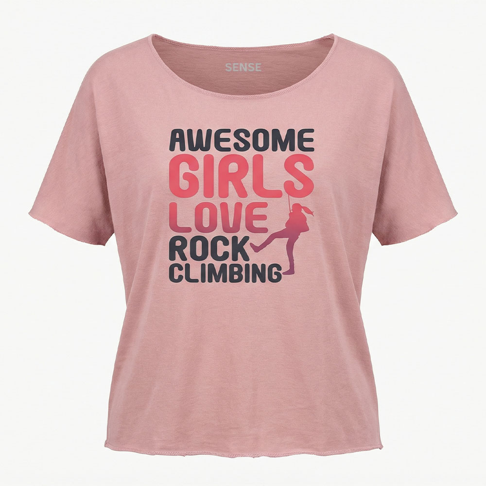 חולצות נשים Girls Love Rock דוגמנית