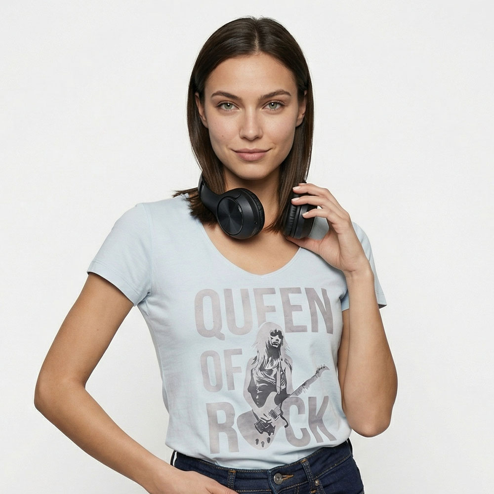 חולצת נשים Queen Of Rock דוגמנית