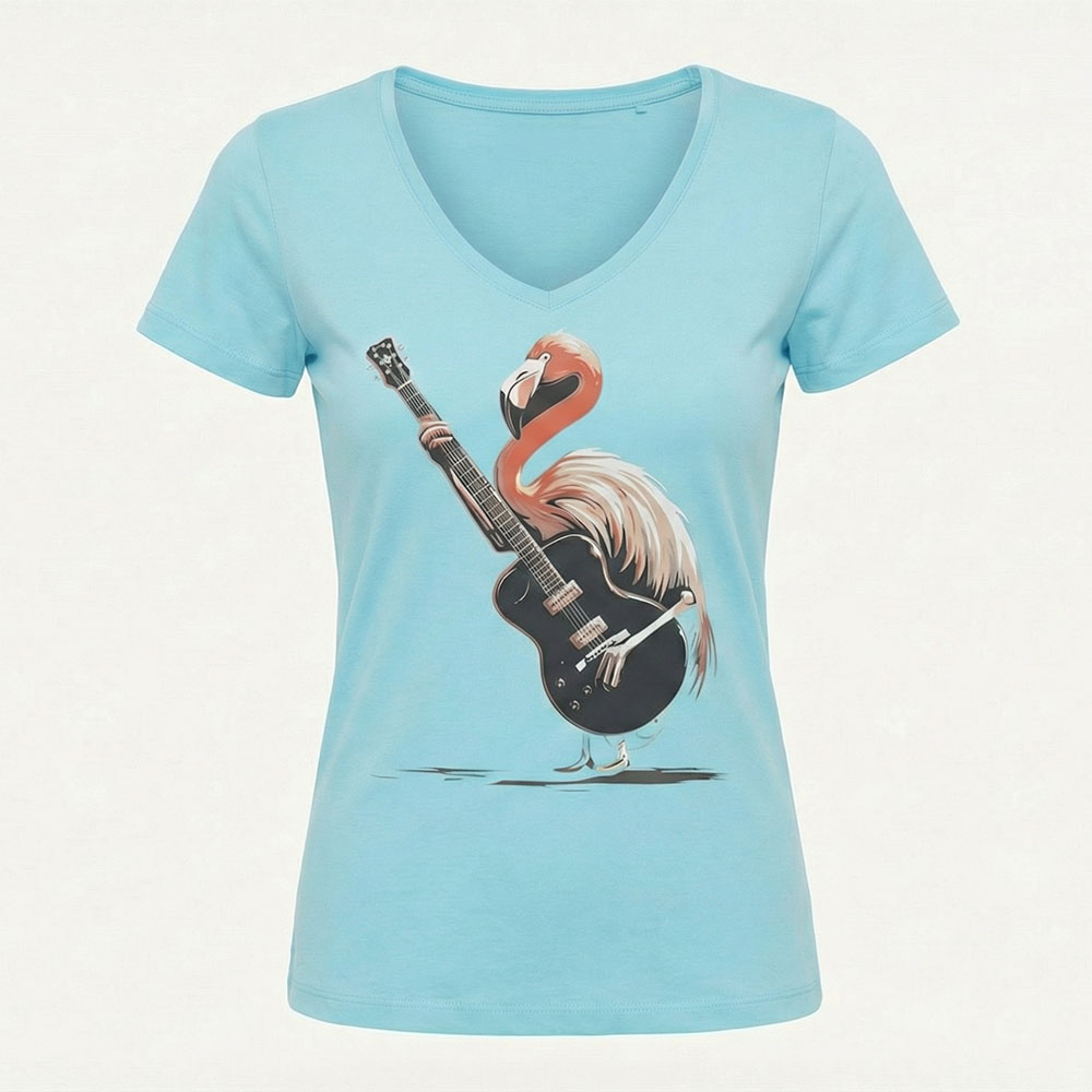 חולצת נשים One Size Flamingo Guitar