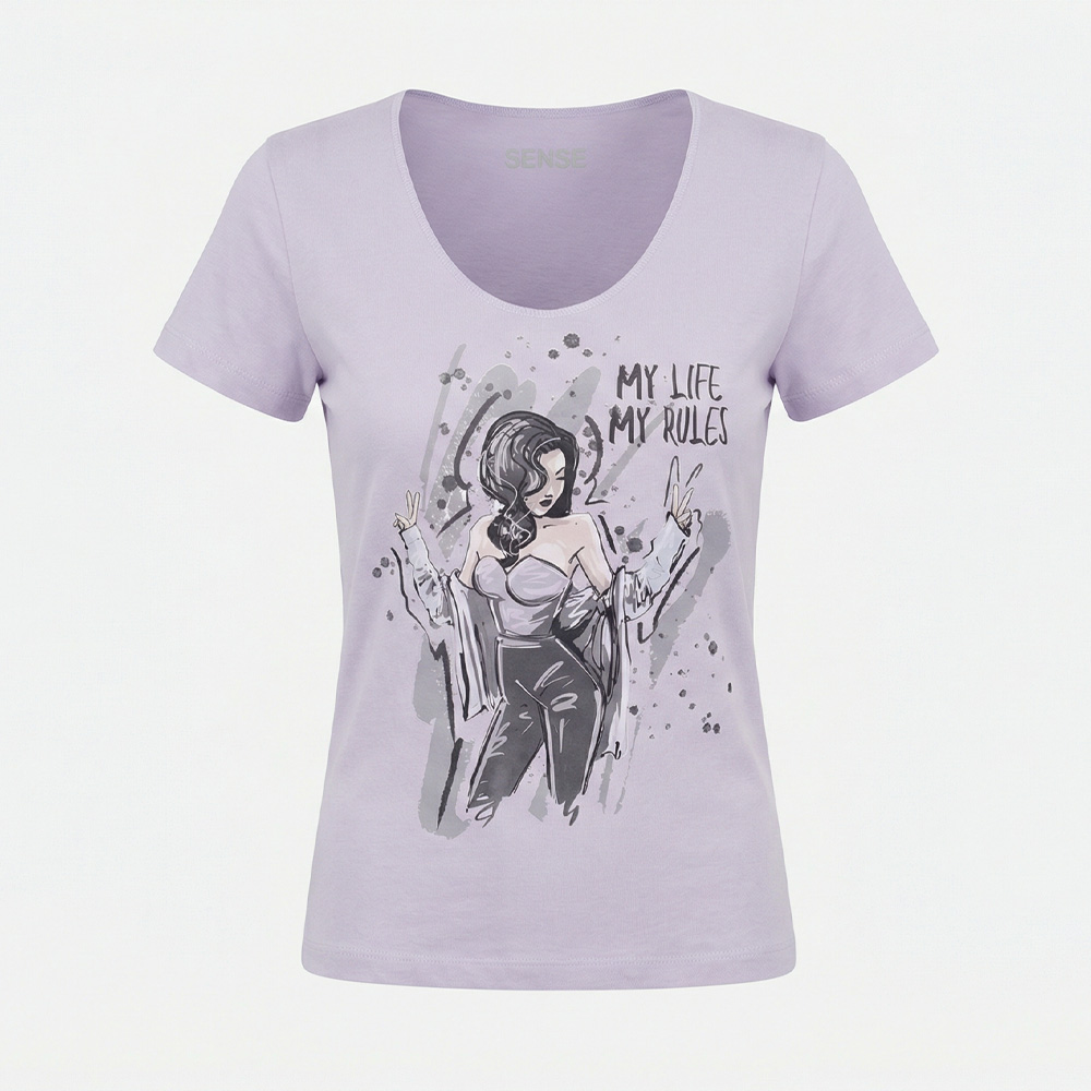 חיים שלי חוקים שלי חולצת נשים - רידם דיזיין