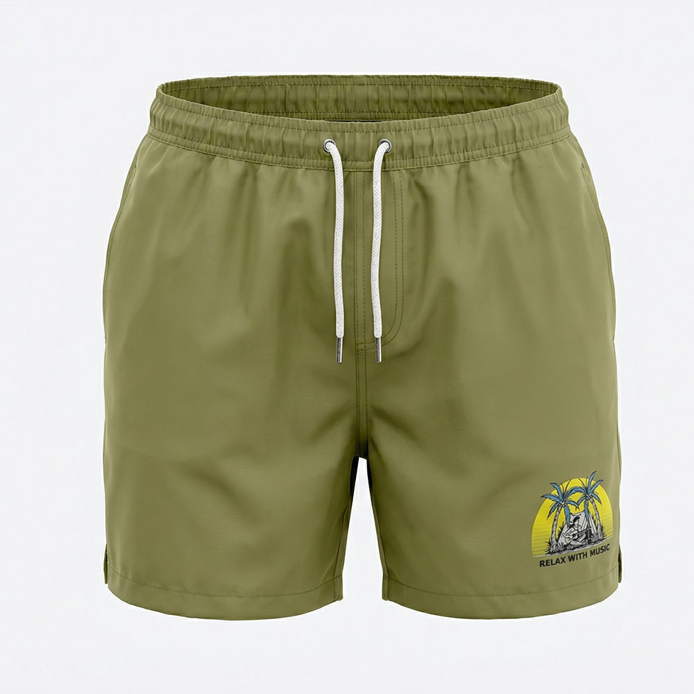 בגד ים שורטס לגברים Relax With Music