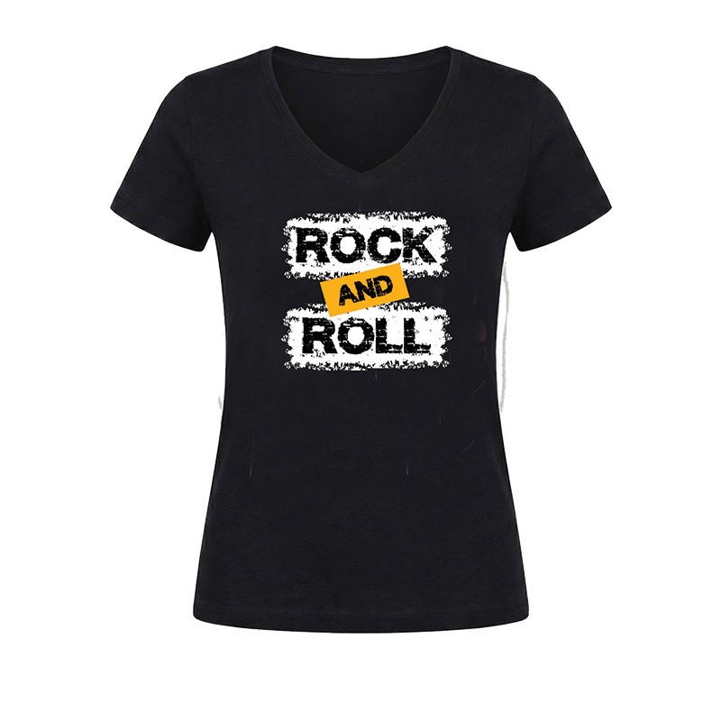 חולצת נשים בעיצוב Rock and Roll