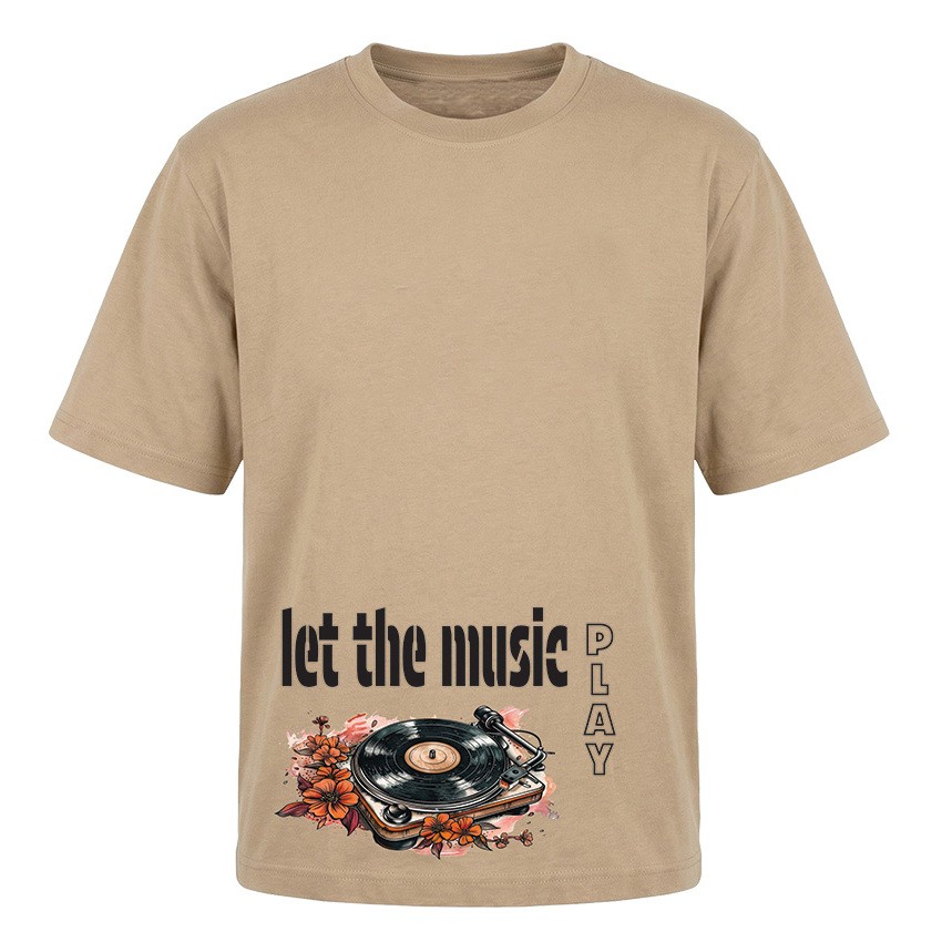 חולצת אוברסייז גברים Let the music play