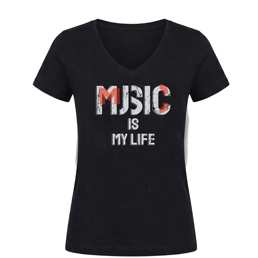 חולצת נשים Music is my life