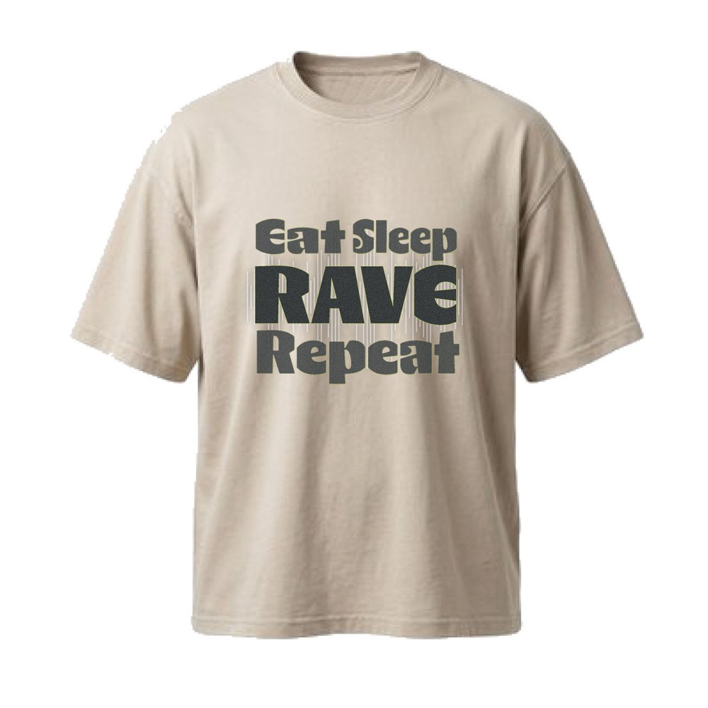 חולצת אוברסייז גברים Eat Sleep Rave Repeat
