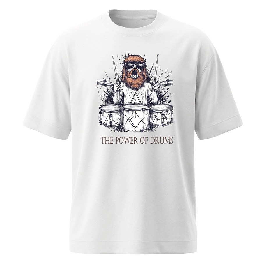 חולצת אוברסייז גברים Drums