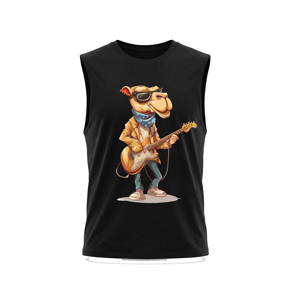 גופיית קיץ גברים A camel play guitar