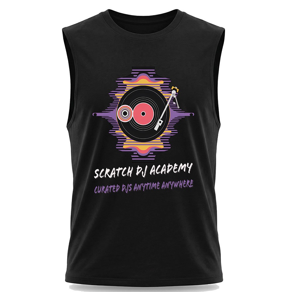 גופיית קיץ גברים Scratch dj