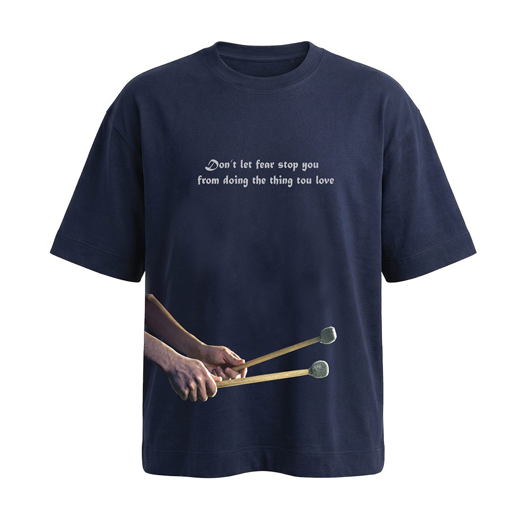 חולצת אוברסייז גברים Don't let fear