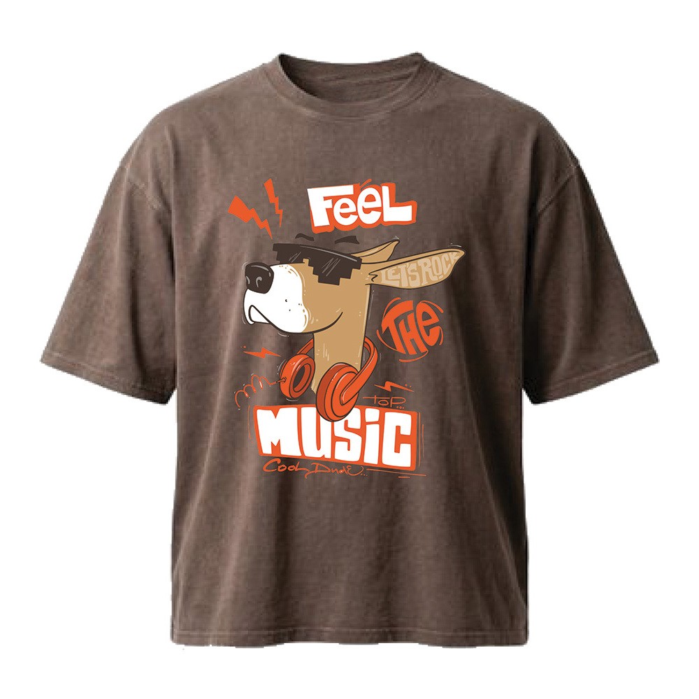 חולצת אוברסייז גברים Feel the music