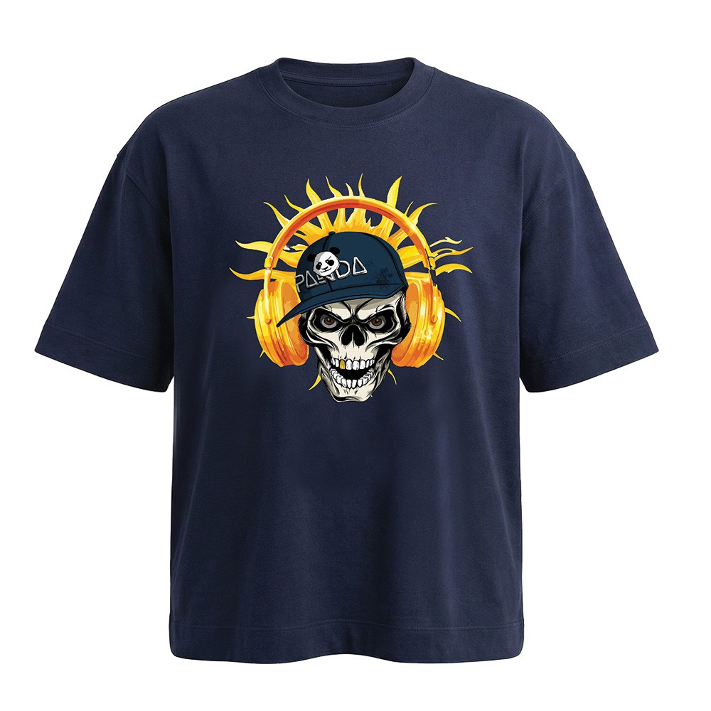 חולצת אוברסייז גברים Panda skull