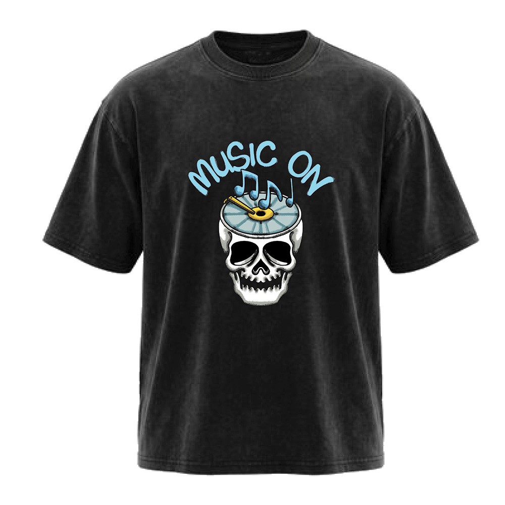 חולצת אוברסייז גברים Music on
