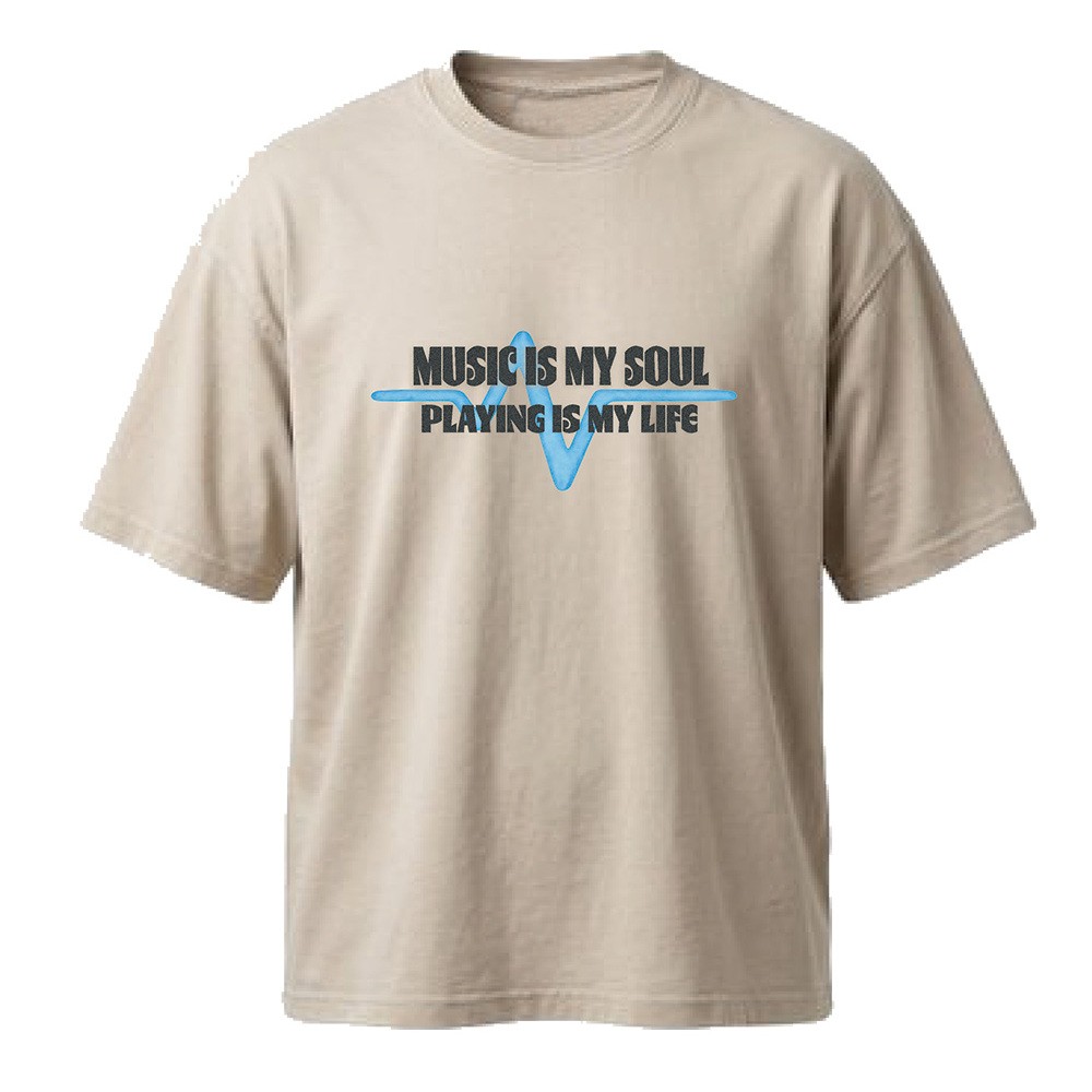 חולצת אוברסייז גברים Music is my soul