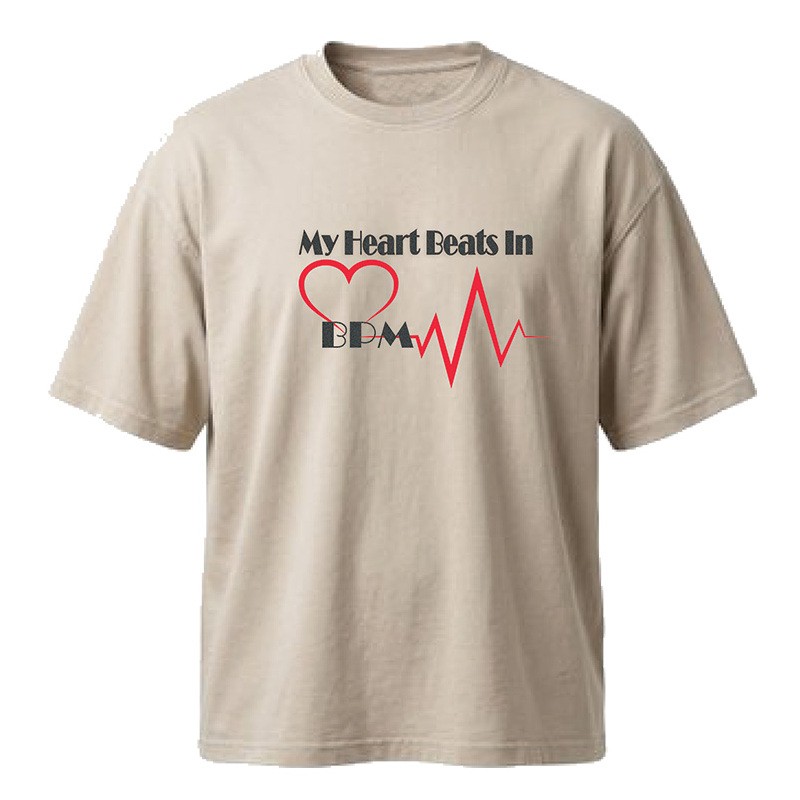 חולצת אוברסייז גברים My Heart Beats In BPM