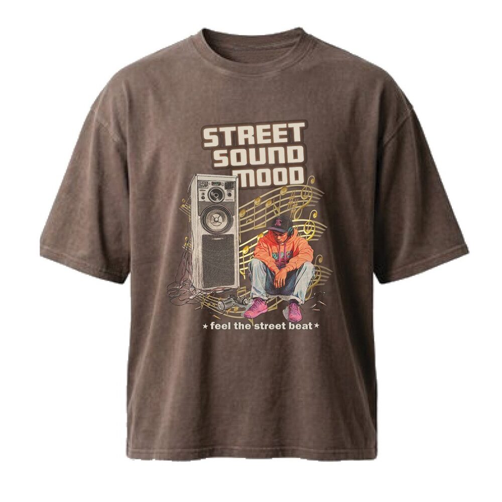 חולצת אוברסייז גברים Street Sound Mood
