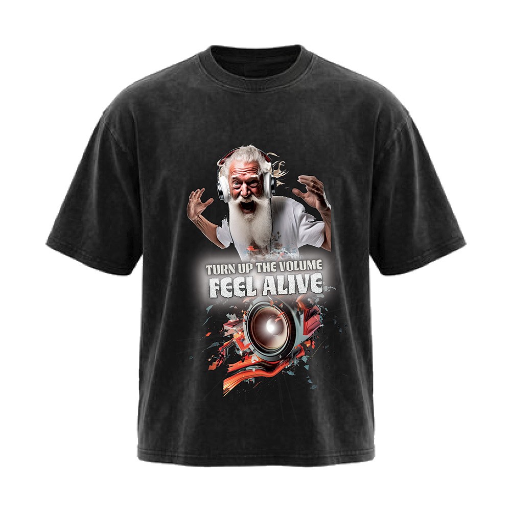 חולצת אוברסייז גברים Turn up the volume