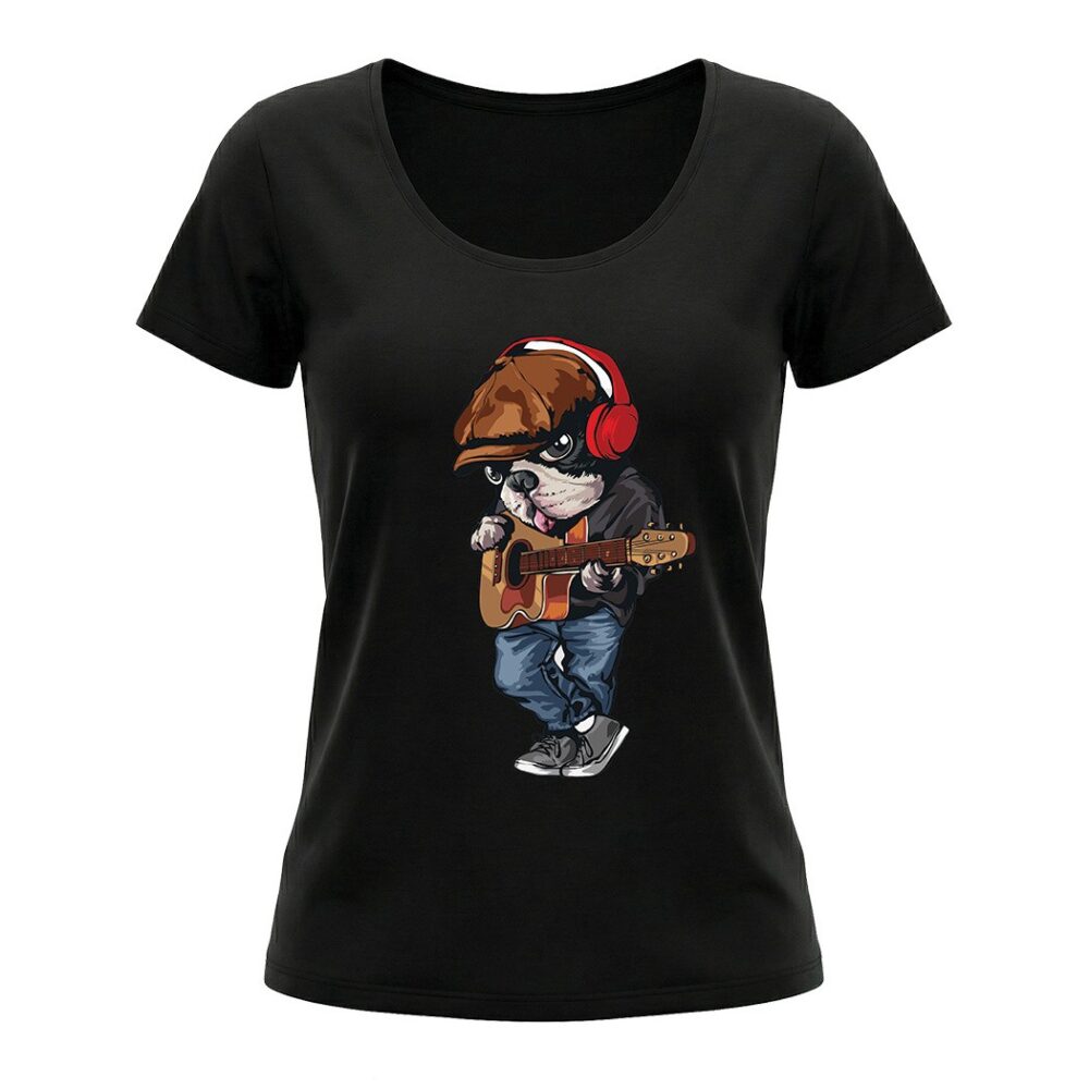 חולצת נשים Dog Guitar
