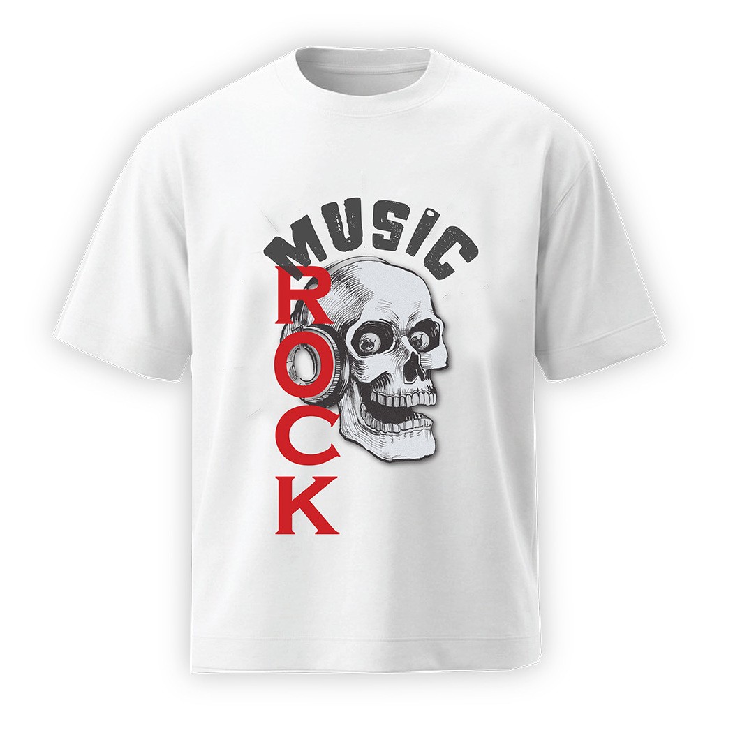 חולצת T אוברסייז MUSIC ROCK