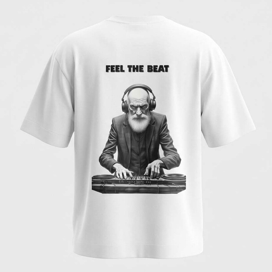 חולצת אוברסייז גברים Feel The Beat