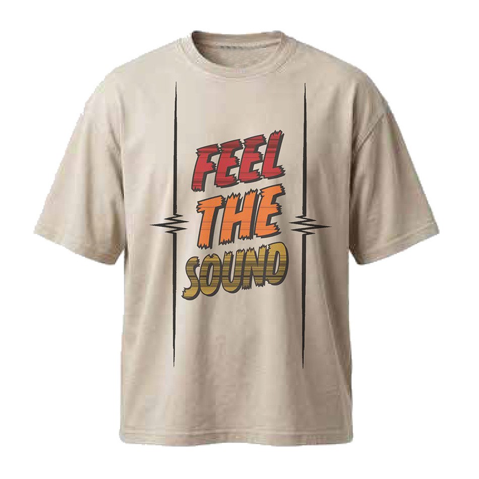 חולצת אוברסייז גברים Feel The Sound