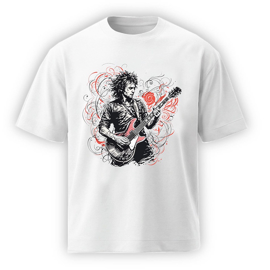 חולצת אוברסייז גברים Guitar Soul