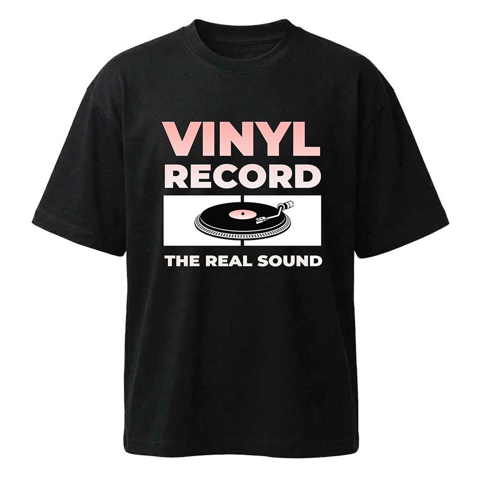 חולצת אוברסייז גברים Vinyl Record