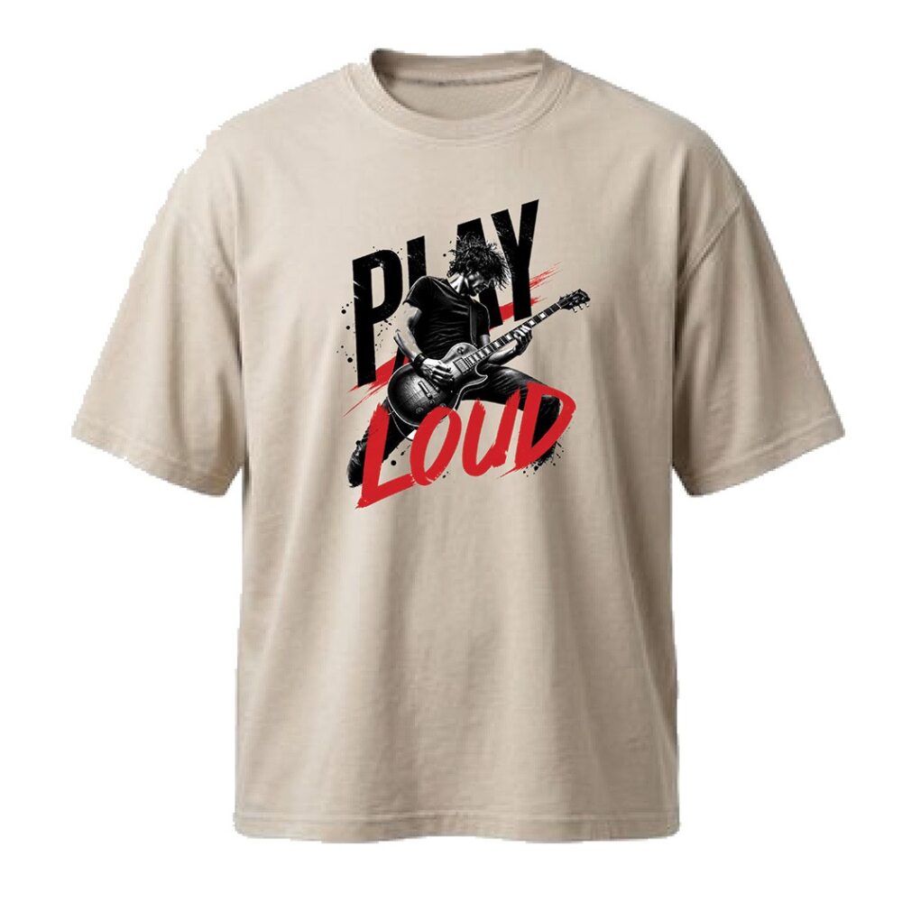 חולצת אוברסייז גברים Play It Loud