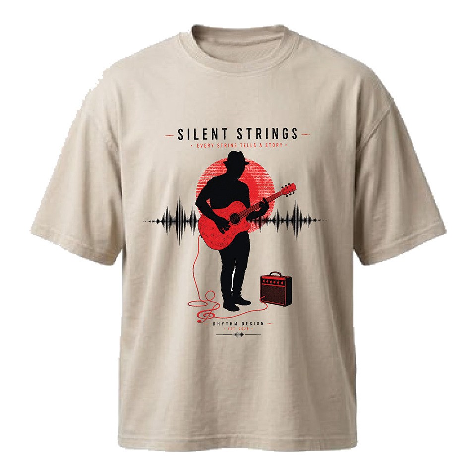 חולצת אוברסייז גברים Silent Strings